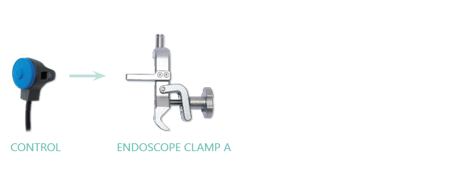 Mount setting for endoscope clamp A